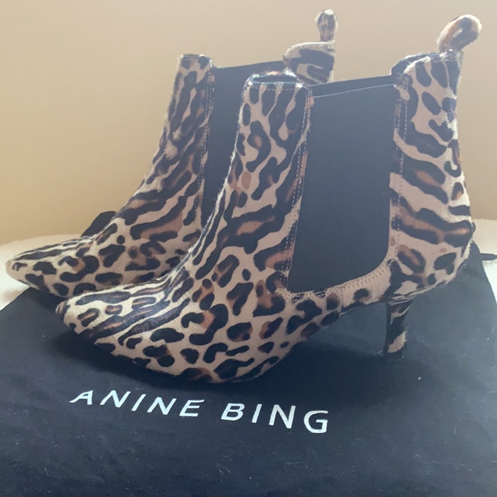ANINE BING Stevie Boots - Cheetah Print sz 37 - Picture 3 of 5